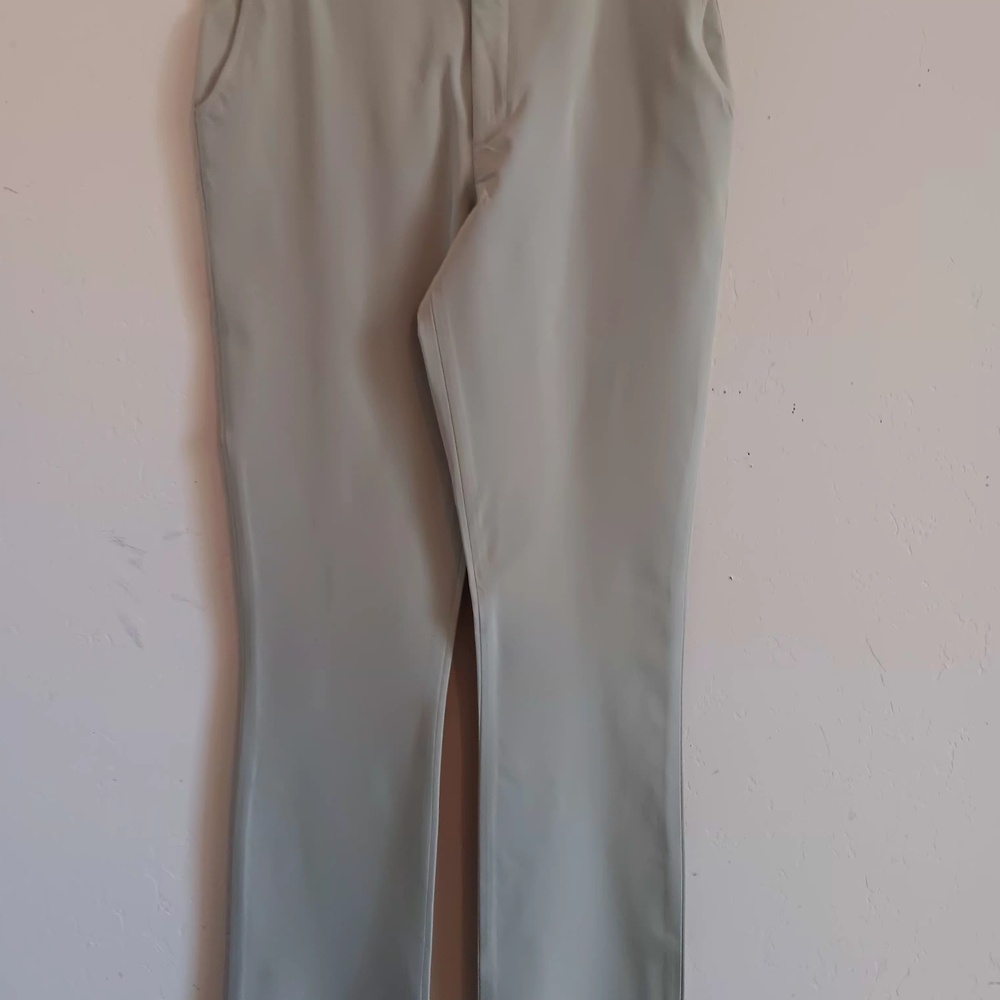 Elegant Cream Straight Leg Women's Pants